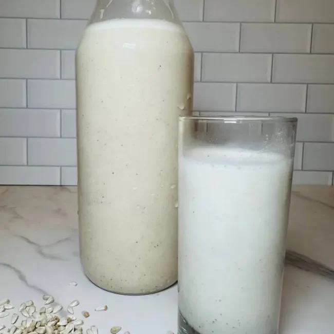 Homemade Sunflower Milk