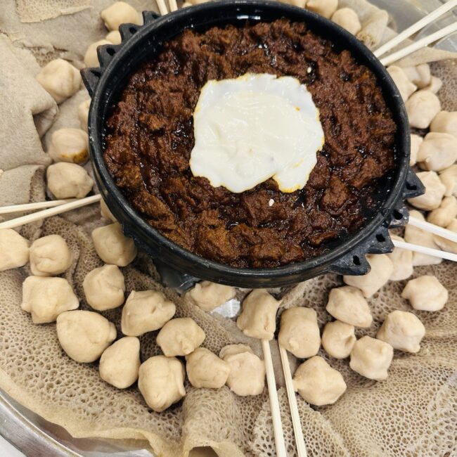 Tihlo traditional ethiopian dish