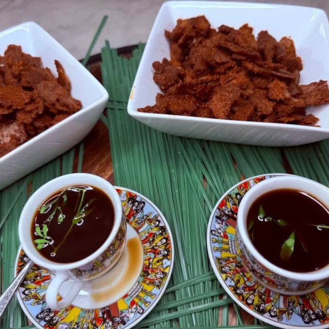 Teff and Almond Chechebsa